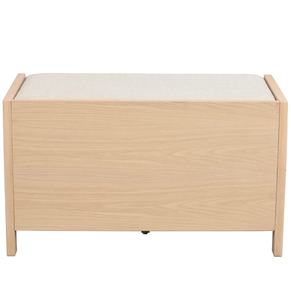121052 det2 Hillmond bench w drawers Beige fabric whitewashed oak kuva