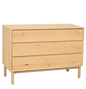 Rowico MACKAY laatikosto leveä 3-laatikkoa, öljytty tammi kuva