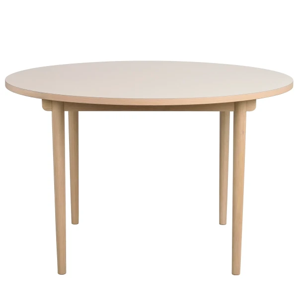 123184 b sb a Fairmount round table whitepigm oak light beige laminate image