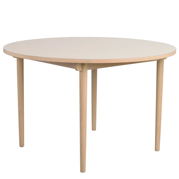 123184 b sb b Fairmount round table whitepigm oak light beige laminate image