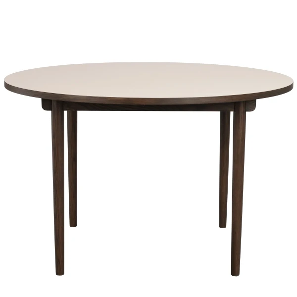 123187 b sb a Fairmount round table brown oak light beige laminate image
