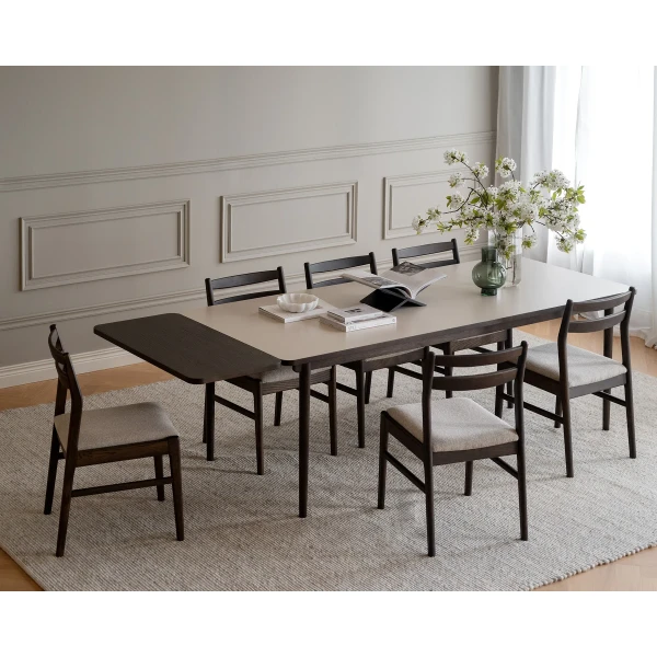 123188 123508 123189 b mb Fairmount dining table brown beige and extension Kerwin chair beige brown 02 image