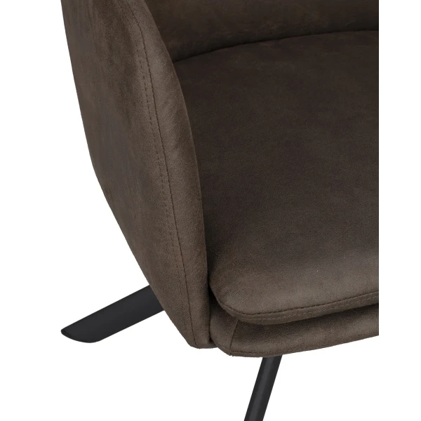 123280 b db DET1 Gladstone armchair w swiveltilt darkbrown microfiber black kuva