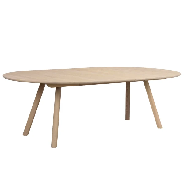 128163 b sb d Clapperton round table 2 extensions whitepigm oak EXPra kuva