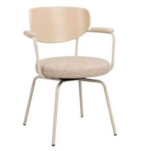 Rowico MERRICK karmstol, dark beige/whitewash/beige image