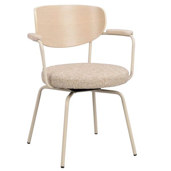 128310 b sb b Merrick swivel chair beige beige metal image