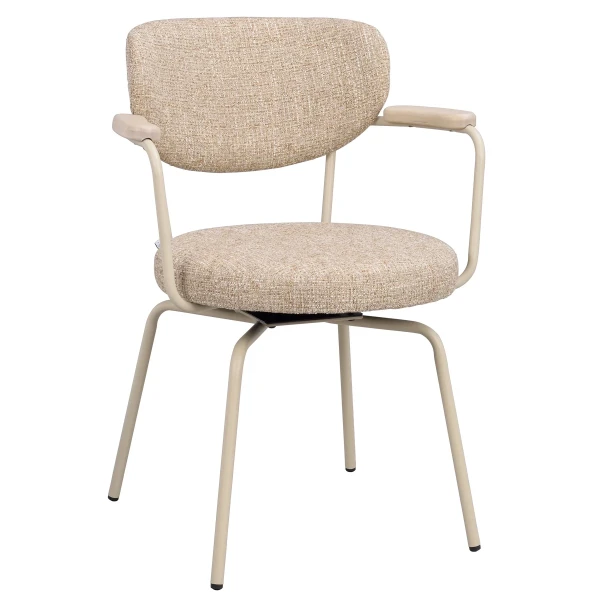128312 b sb b Merrick swivel chair beige beige metal image