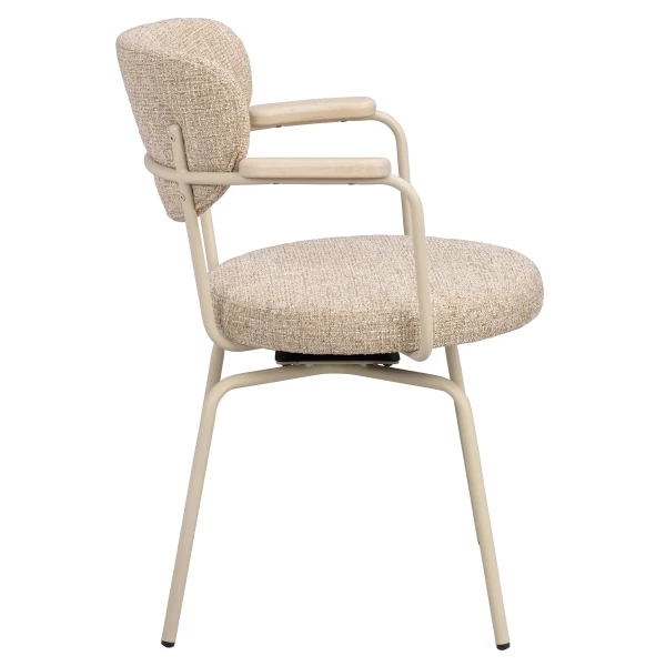 128312 b sb c Merrick swivel chair beige beige metal image