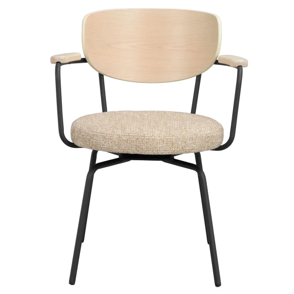 128320 b sb a Merrick swivel chair beige black metal image