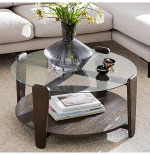 Rowico ARRAN sohvapöytä Ø93 cm, ruskea kuva