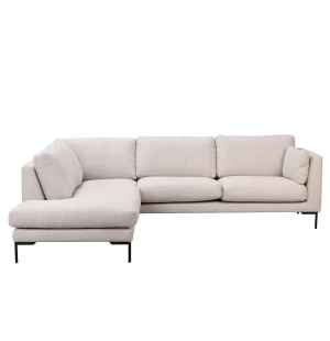 Rowico CORWIN kulmasohva 5-istuttava open end vasen, vaalean beige kuva