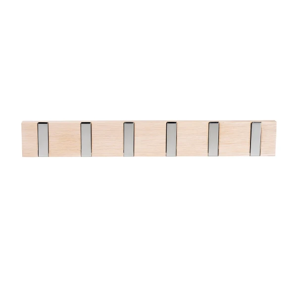 134341 b sb a Confetti hanger 6 flip hooks whitepigm oak kuva