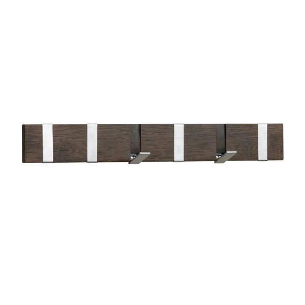 134343 b sb c Confetti hook rail 6 hooks brown oak kuva
