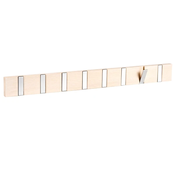 134346 b sb b Confetti hanger 8 flip hooks whitepigm oak kuva