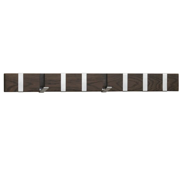134348 b sb c Confetti hook rail 8 hooks brown oak kuva