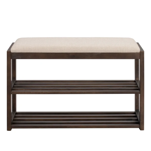 134363 b sb a Confetti shoe rack bench brown oak beige kopiera kuva