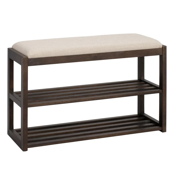 134363 b sb b Confetti shoe rack bench brown oak beige kopiera kuva