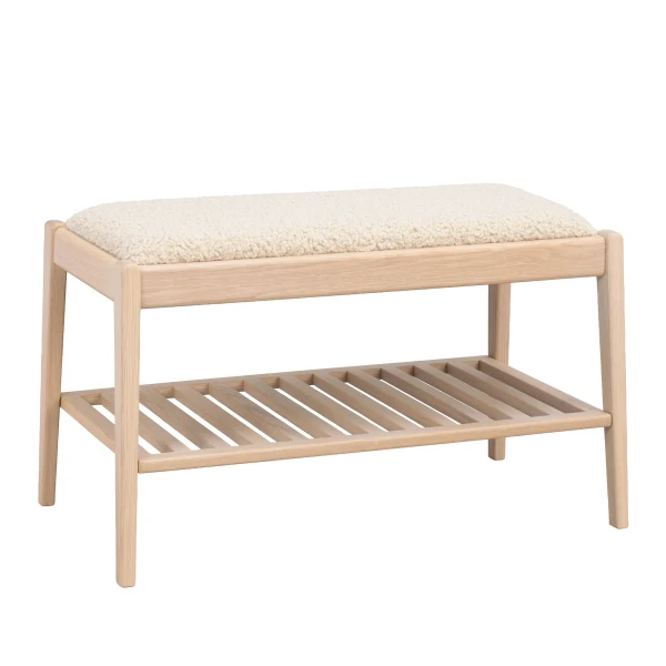 149023 b sb b Garrick bench lightbeige sheep look whitepigm oak kuva