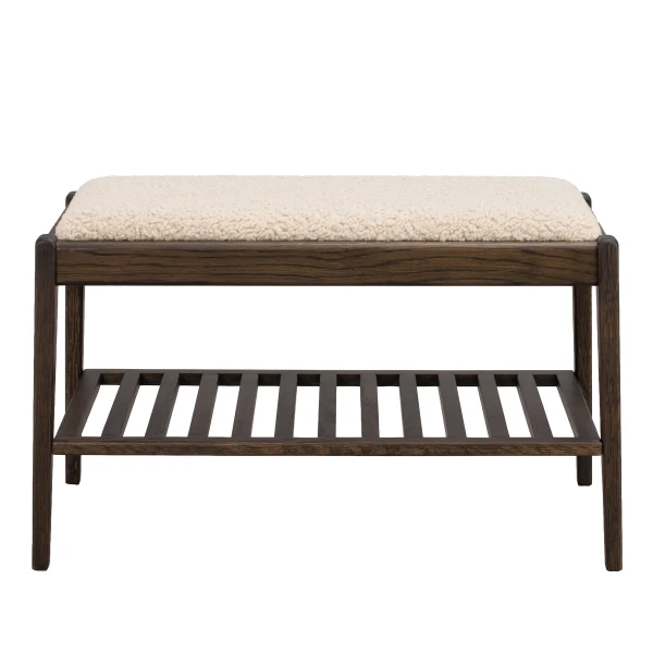 149024 b sb a Garrick bench lightbeige sheep look darkbrown oak kuva