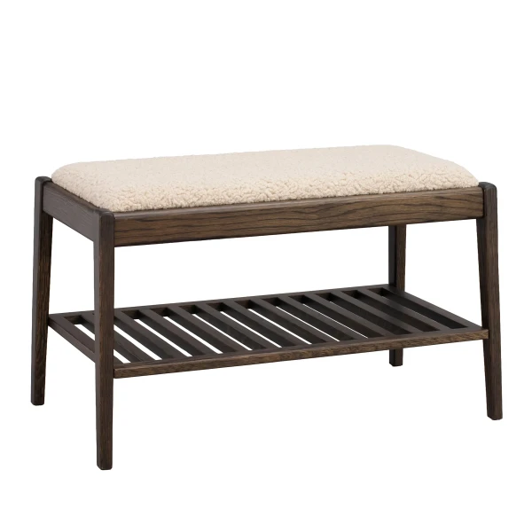 149024 b sb b Garrick bench lightbeige sheep look darkbrown oak kuva