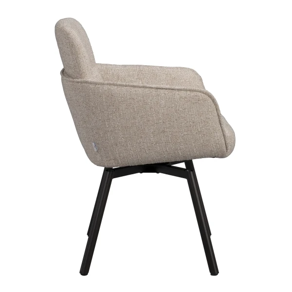 152463 b sb c Roswell swivel arm chair light beige brown metal kuva