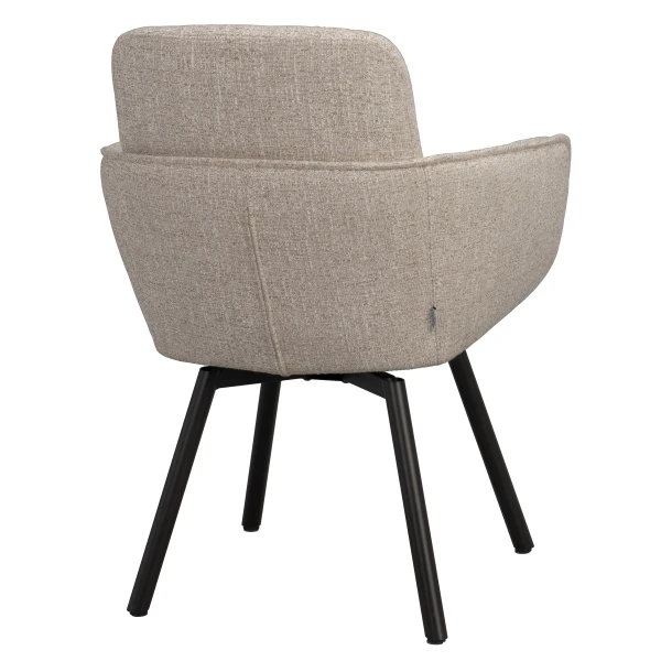 152463 b sb d Roswell swivel arm chair light beige brown metal kuva