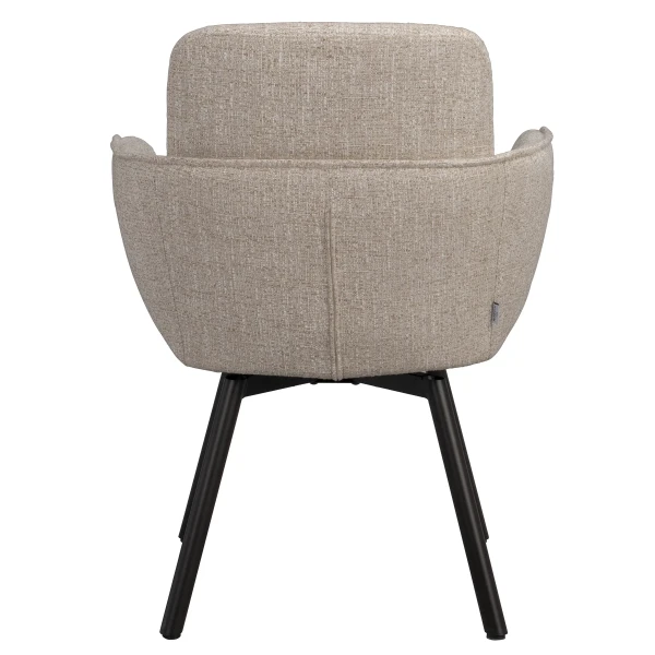 152463 b sb e Roswell swivel arm chair light beige brown metal kuva