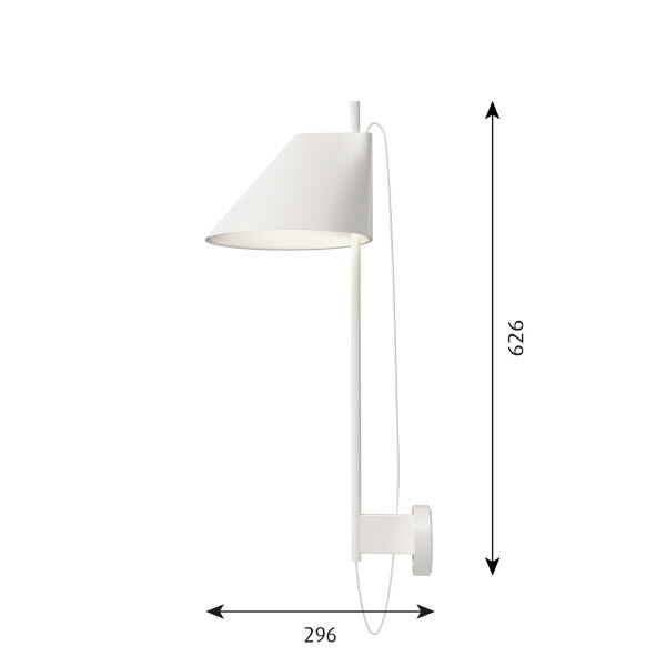 Yuh seinävalaisin mitat valkoinen image