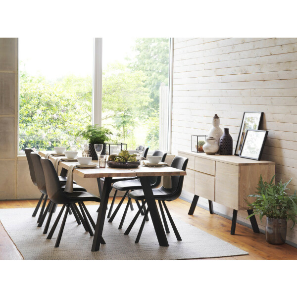 Rowico FRED sideboard whitewash tammi/ musta image