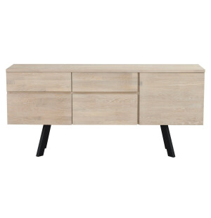 Rowico FRED sideboard, valkopigmentoitu tammi/musta kuva