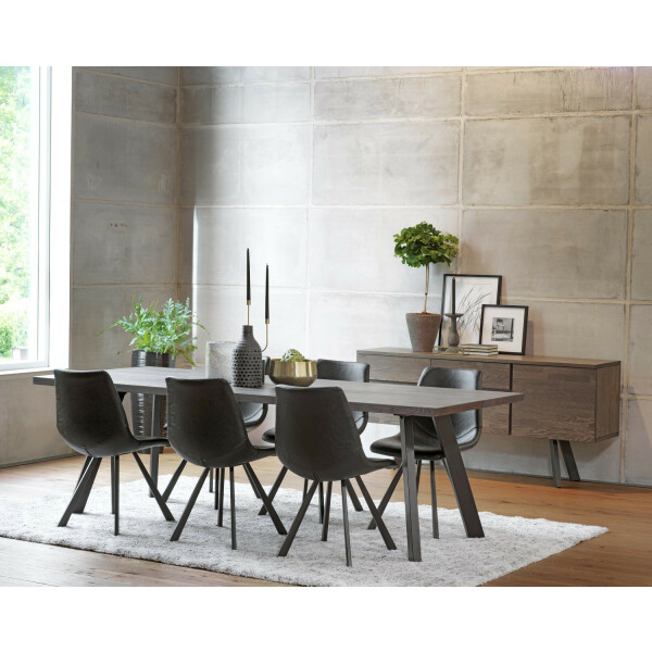 Rowico FRED sideboard smoke tammi/musta image