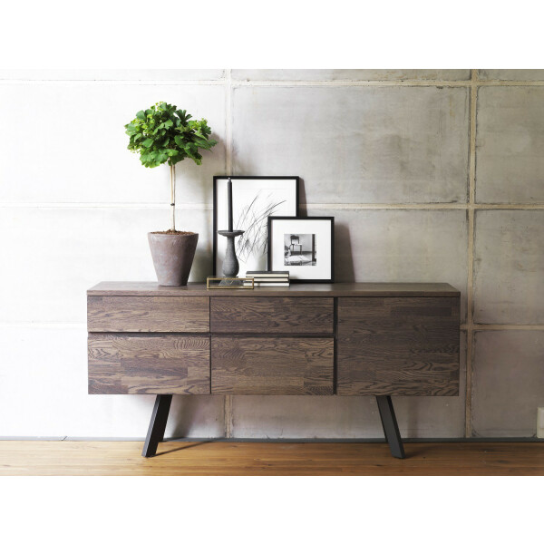 Rowico FRED sideboard smoke tammi/musta image