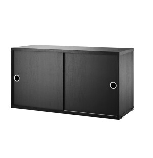 String SYSTEM kaappi 78x30 mustaksi petsattu saarni kuva