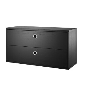String SYSTEM laatikosto 78x30 mustaksi petsattu saarni kuva