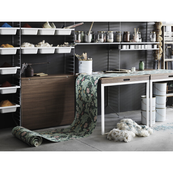 string system klaffipöytä pähkinä valkoinen kuva