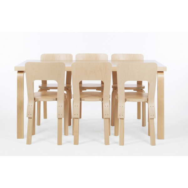 Artek 82A pöytä 150x85cm koivu/valkoinen laminaatti kuva