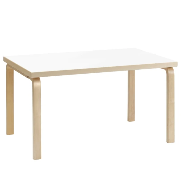 Aalto Table 82B clear lacquer top white HPL master image