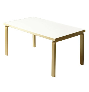 Artek 82B matbord 135x85cm björk/vit laminat image