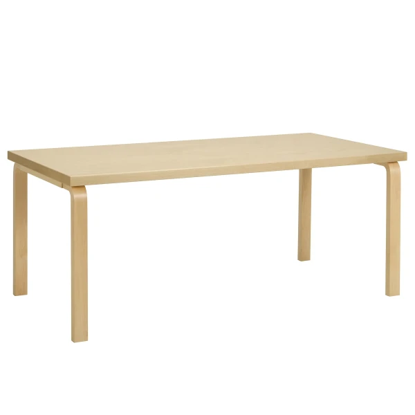 Aalto Table rectangular 83 legs naturally lacquered top birch veneer cut out master kuva