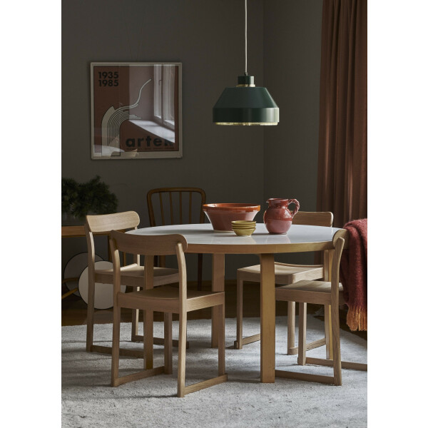 Artek 91 pöytä Ø125cm koivu/valkoinen laminaatti kuva