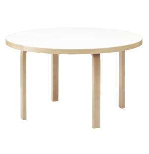 Artek 91 pöytä Ø125cm koivu/valkoinen laminaatti kuva