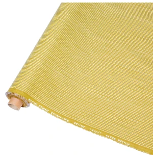 Artek RIVI puuvillakangas, keltainen/valkoinen kuva