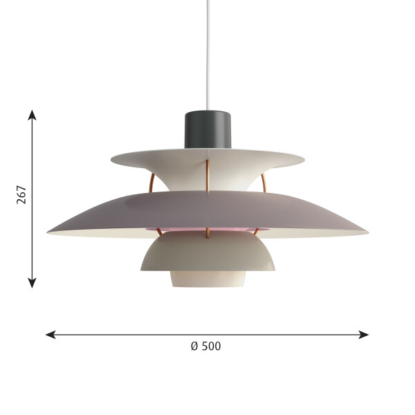 PH 5 Hues of Grey louis poulsen size kuva