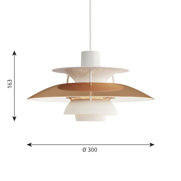 Louis Poulsen PH 5 Mini kupari mitat image