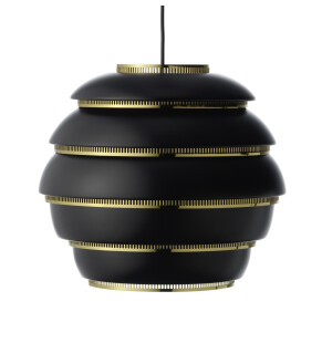 Artek A331 "Beehive" taklampa, svart/mässing image