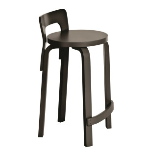 Artek K65 työtuoli-baarituoli, musta kuva