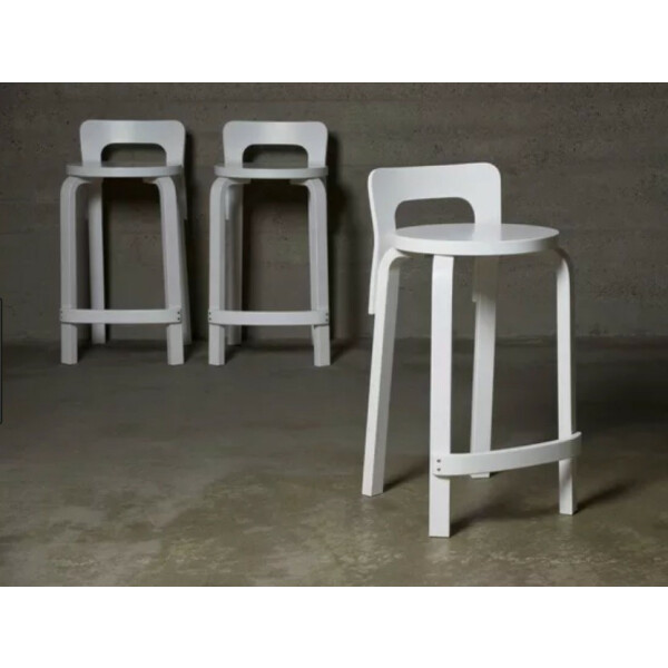 Artek K65 työtuoli-baarituoli valkoinen image