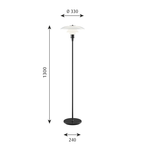 PH 3½-2½ Floor Black size image