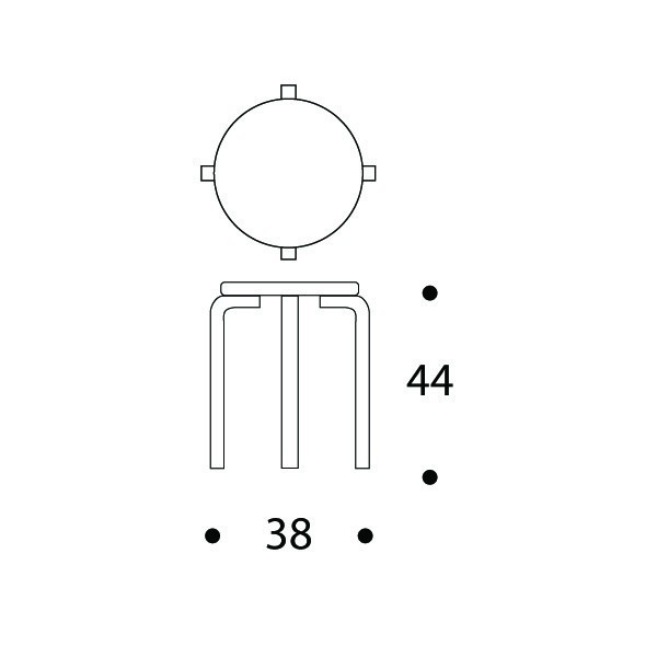 Artek E60 jakkara valkoinen image