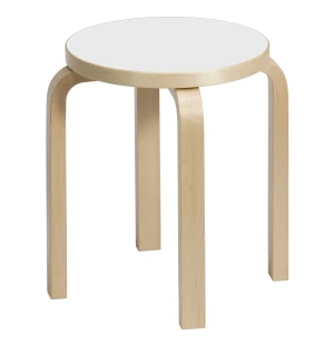 Artek PALL E60, vit laminat/björk image